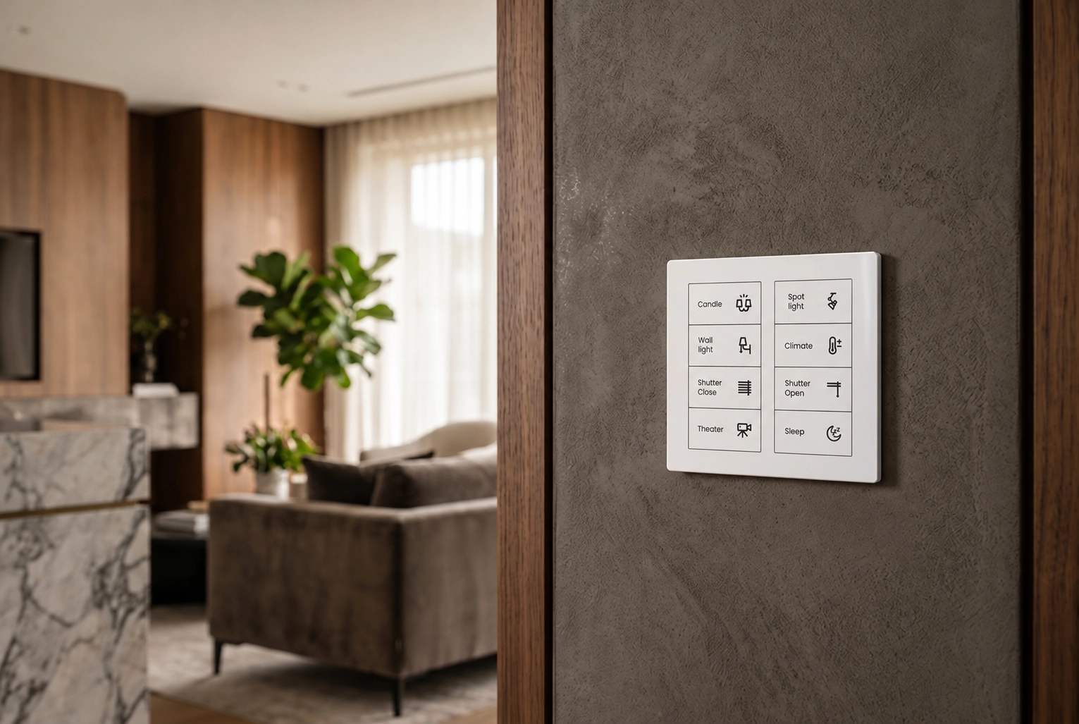 TIS-SIR-8G Sirius 8-Button Smart Switch